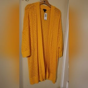 Torrid long cardigan with 3/4 sleeves